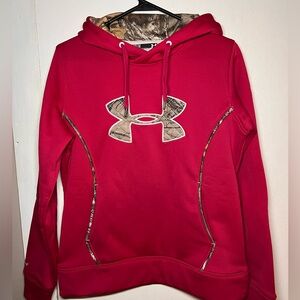Under Armour Women’s Red Hoodie RealTree Camo Size M